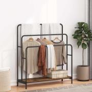 vidaXL Klädställning Gammalt trä 90 x 30 x 100.5 cm Konstruerat trä