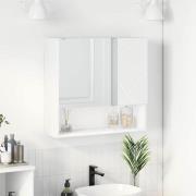 vidaXL Spegelskåp med hylla Vit 59 x 17 x 55 cm Konstruerat trä