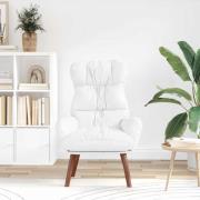 vidaXL Avkopplande stol Vit 69 x 74 x 93 cm Konstläder
