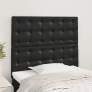 vidaXL Huvudgavel svart 90x5x118/128 cm konstläder