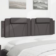 vidaXL Headboard Cushion "Viana" Grey 180 cm Faux Leather