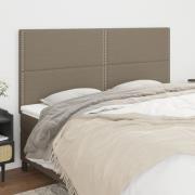 vidaXL Sänggavel taupe 200x5x118/128 cm tyg