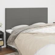 vidaXL Sänggavel mörkgrå 160x5x118/128 cm tyg