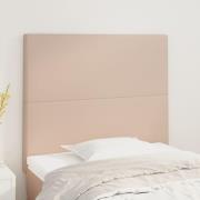 vidaXL Sänggavel Cappuccino 100x5x118/128 cm konstläder
