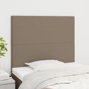 vidaXL Sänggavel taupe 90x5x118/128 cm tyg