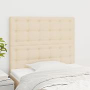 vidaXL Sänggavel creme 90x5x118/128 cm tyg