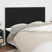 vidaXL Sänggavel svart 180x5x118/128 cm tyg
