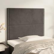vidaXL Sänggavel mörkgrå 100x5x118/128 cm sammet