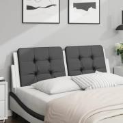 vidaXL Headboard Cushion "Zadar" Black and White 120 cm Faux Leather
