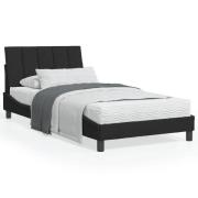 vidaXL Bed with Mattress "Hanko" Black 100x200 cm Velvet