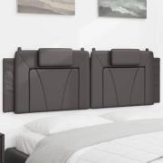 vidaXL Headboard Cushion "Viana" Grey 160 cm Faux Leather