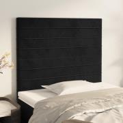 vidaXL Sänggavel svart 90x5x118/128 cm sammet