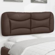 vidaXL Headboard Cushion "Hvar" Brown 140 cm Faux Leather