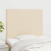 vidaXL Sänggavel creme 100x5x118/128 cm tyg