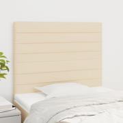vidaXL Sänggavel creme 80x5x118/128 cm tyg