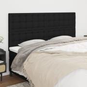vidaXL Sänggavel svart 160x5x118/128 cm tyg