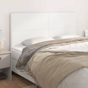 vidaXL Sänggavel vit 200x5x118/128 cm konstläder