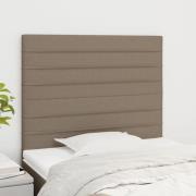 vidaXL Sänggavel taupe 90x5x118/128 cm tyg