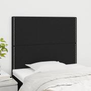 vidaXL Sänggavel svart 80x5x118/128 cm tyg