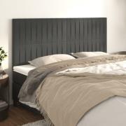 vidaXL Sänggavel mörkgrå 160x5x118/128 cm sammet
