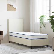 vidaXL Memoryskummadrass vit 80x200x17 cm mjuk