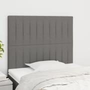 vidaXL Sänggavel mörkgrå 80x5x118/128 cm tyg