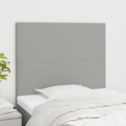 vidaXL Sänggavel ljusgrå 100x5x118/128 cm tyg