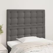 vidaXL Sänggavel grå 90x5x118/128 cm konstläder