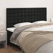 vidaXL Huvudgavel svart 200x5x118/128 cm konstläder