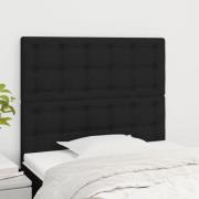 vidaXL Sänggavel svart 90x5x118/128 cm tyg
