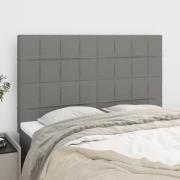 vidaXL Sänggavel mörkgrå 144x5x118/128 cm tyg