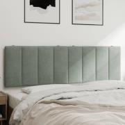 vidaXL Headboard Cushion "Hanko" Light Grey 160 cm Velvet