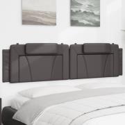 vidaXL Headboard Cushion "Viana" Grey 200 cm Faux Leather