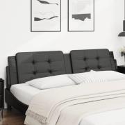 vidaXL Headboard Cushion "Zadar" Black 200 cm Faux Leather