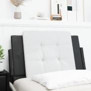 vidaXL Headboard Cushion "Zadar" White and Black 80 cm Faux Leather