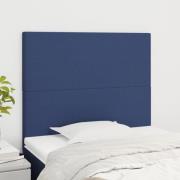 vidaXL Sänggavel blå 90x5x118/128 cm tyg