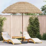 vidaXL Badparasol Brun Ø 265 x 267 cm Stål
