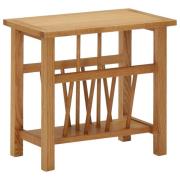 vidaXL Tidningsbord 45x27x42 cm massiv ek