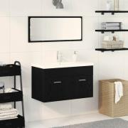 vidaXL Diskbänksskåp Svart Ek 90 x 38.5 x 46 cm Konstruerat trä