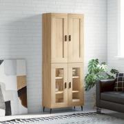 vidaXL Högskåp sonoma-ek 69,5x34x180 cm konstruerat trä