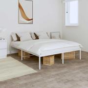 vidaXL Sängram metall vit 160x200 cm