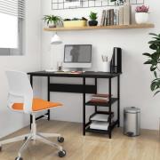 vidaXL Datorbord svart 105x50x72 cm MDF och metall