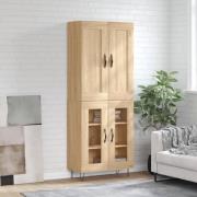 vidaXL Högskåp sonoma-ek 69,5x34x180 cm konstruerat trä