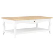 vidaXL Soffbord vit 110x60x40 cm MDF