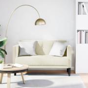 vidaXL Loveseat soffa creme 111 cm sammet