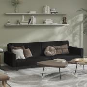 vidaXL Bäddsoffa 2-sits svart sammet