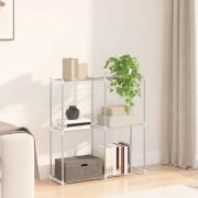 vidaXL Förvaringshylla med hylla vit 43 x 27 x 90 cm Aluminium