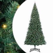 vidaXL Konstgjord Förbelyst Julgran med Bollsats Grön 500 cm PVC