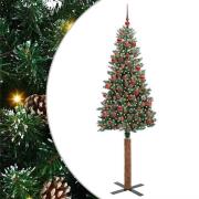 vidaXL Smal julgran med 300 LED-lampor Grön 180 cm PVC och solid furu