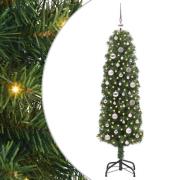 vidaXL Konstgjord julgran Grön 150 cm PVC och stål och plast